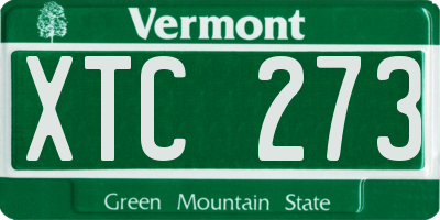 VT license plate XTC273