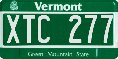 VT license plate XTC277