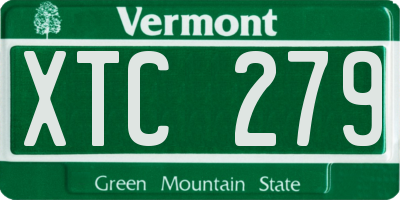 VT license plate XTC279