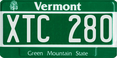 VT license plate XTC280