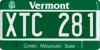 VT license plate XTC281