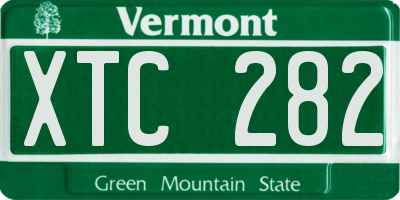 VT license plate XTC282