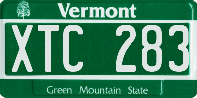 VT license plate XTC283