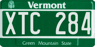 VT license plate XTC284