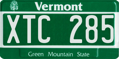 VT license plate XTC285
