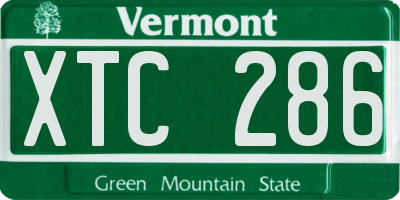 VT license plate XTC286