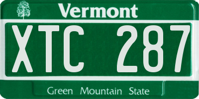 VT license plate XTC287