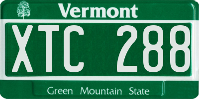 VT license plate XTC288