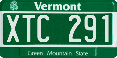 VT license plate XTC291