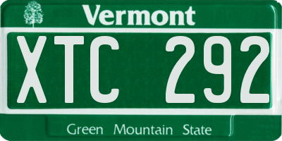 VT license plate XTC292