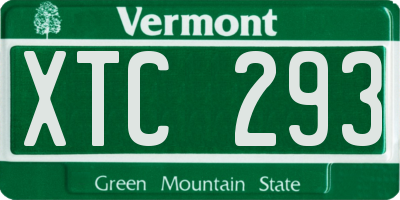 VT license plate XTC293