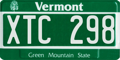 VT license plate XTC298