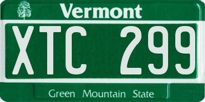 VT license plate XTC299