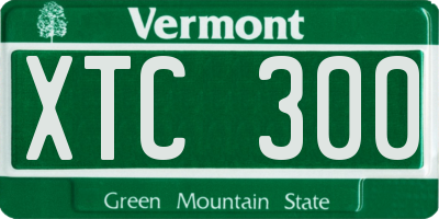 VT license plate XTC300