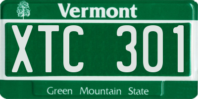 VT license plate XTC301