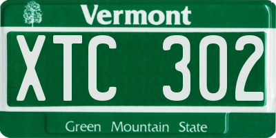 VT license plate XTC302