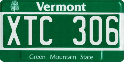 VT license plate XTC306