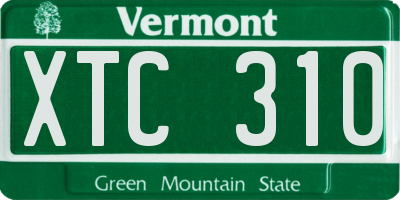 VT license plate XTC310
