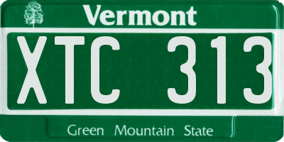VT license plate XTC313