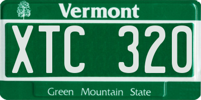 VT license plate XTC320