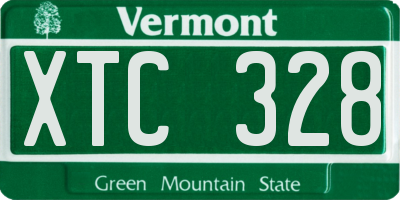 VT license plate XTC328
