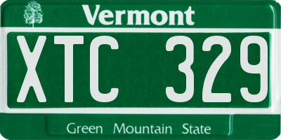 VT license plate XTC329
