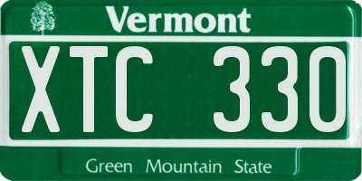 VT license plate XTC330