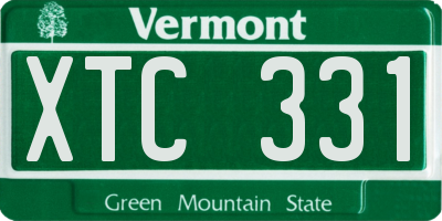 VT license plate XTC331