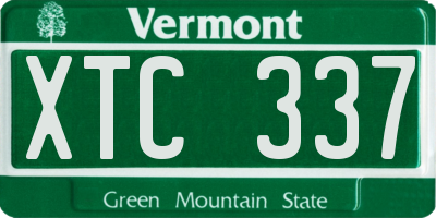VT license plate XTC337