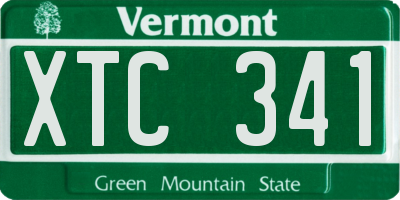 VT license plate XTC341
