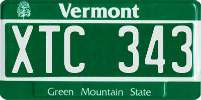 VT license plate XTC343