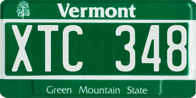 VT license plate XTC348