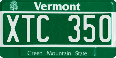 VT license plate XTC350