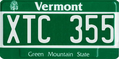 VT license plate XTC355
