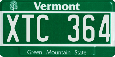 VT license plate XTC364