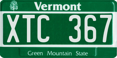 VT license plate XTC367