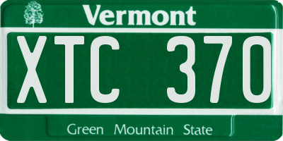VT license plate XTC370