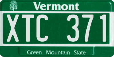 VT license plate XTC371