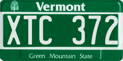 VT license plate XTC372