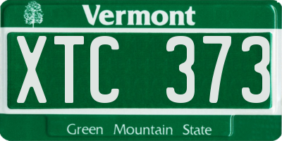 VT license plate XTC373