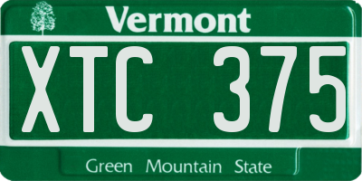 VT license plate XTC375