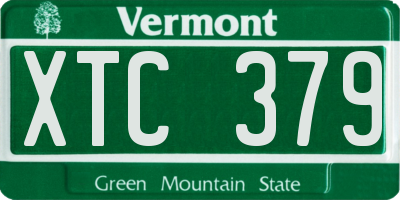 VT license plate XTC379