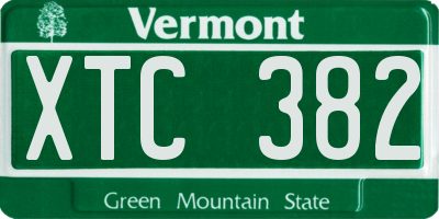 VT license plate XTC382