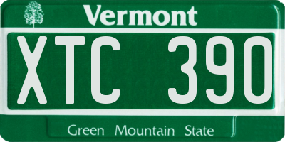 VT license plate XTC390