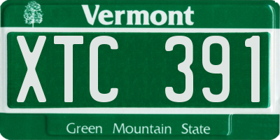 VT license plate XTC391