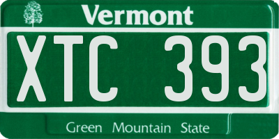 VT license plate XTC393