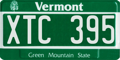 VT license plate XTC395