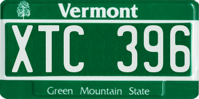 VT license plate XTC396