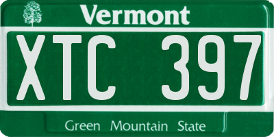 VT license plate XTC397