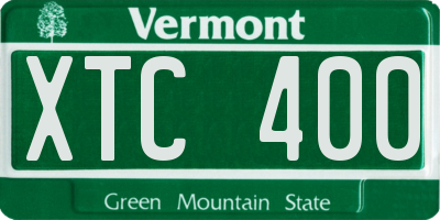 VT license plate XTC400